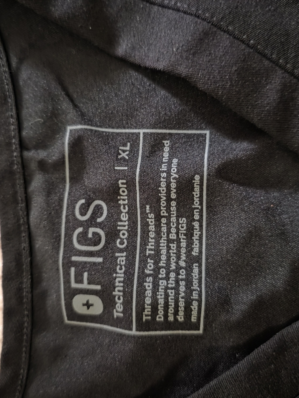 FIGS Technical Collection Tee in Black